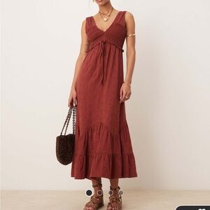 Elegant Rust Maxi Skirt